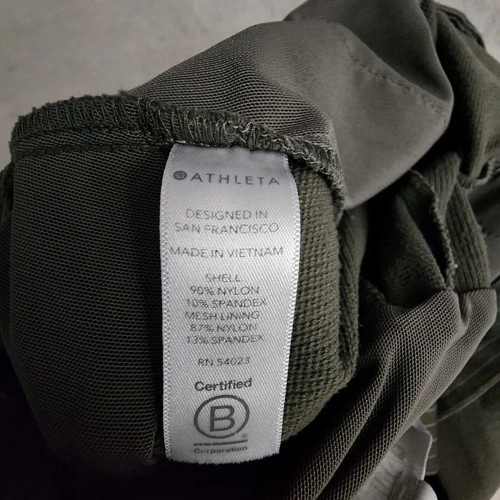Athleta Wander Stash Skinny Hiking Travel Pant In Mountain Olive Green Women's 2